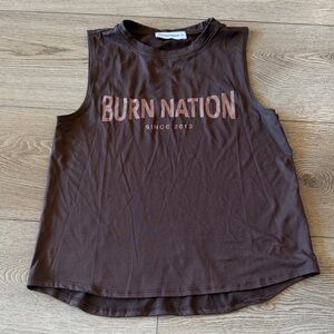 Burn Nation Women's Brown Muscle Tee